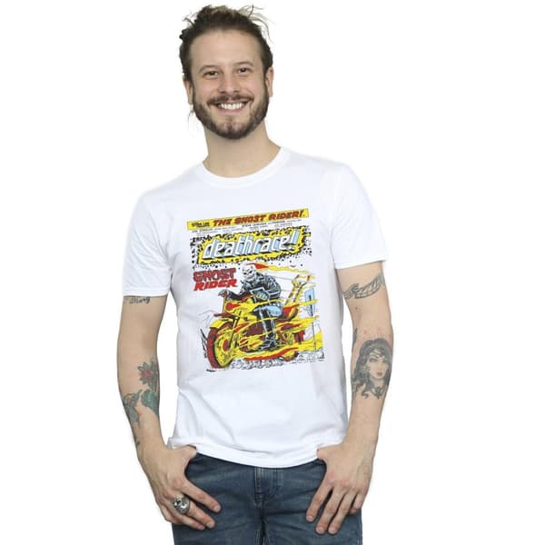 Marvel Mens Ghost Rider Chest Deathrace T-Shirt