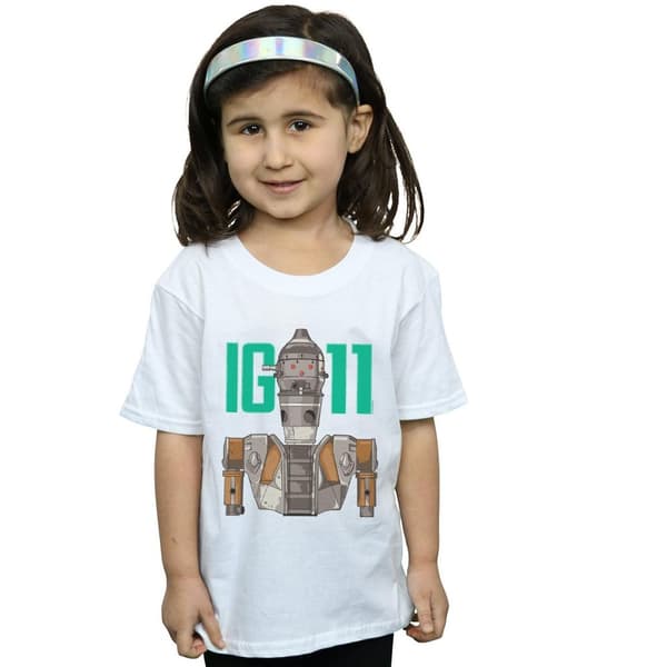 Star Wars Girls The Mandalorian IG-11 Bounty Hunter Cotton T-Shirt