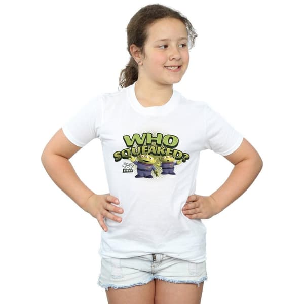 Disney T-shirt i bomull för flickor Toy Story Who Squeaked?