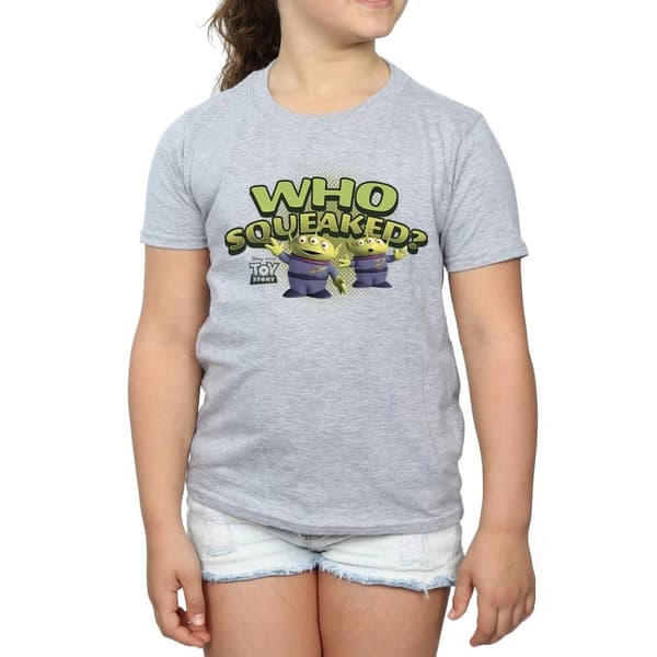 Disney T-shirt i bomull för flickor Toy Story Who Squeaked?