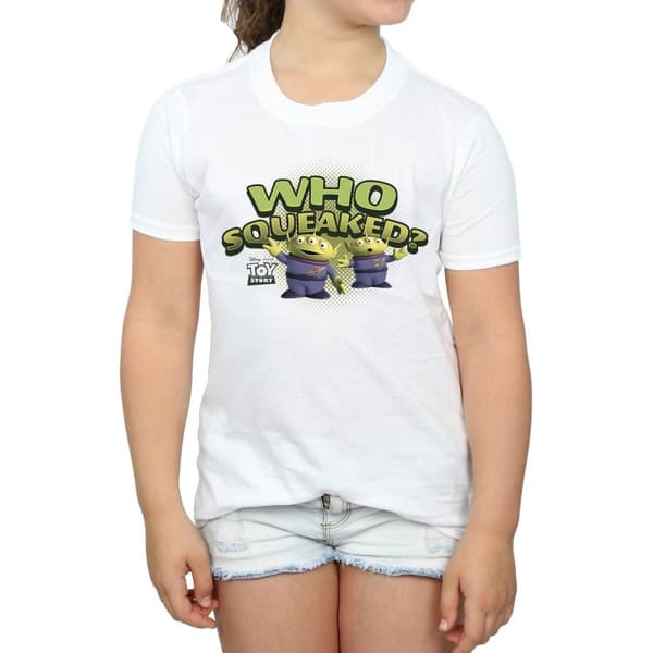 Disney T-shirt i bomull för flickor Toy Story Who Squeaked?