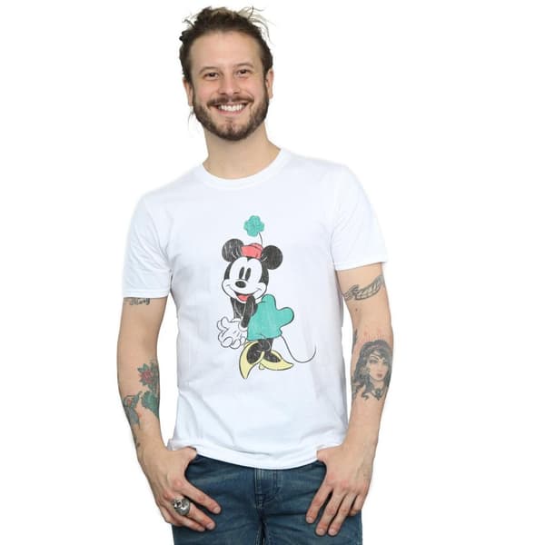 Disney Mens Minnie Mouse Shamrock Hat T-Shirt
