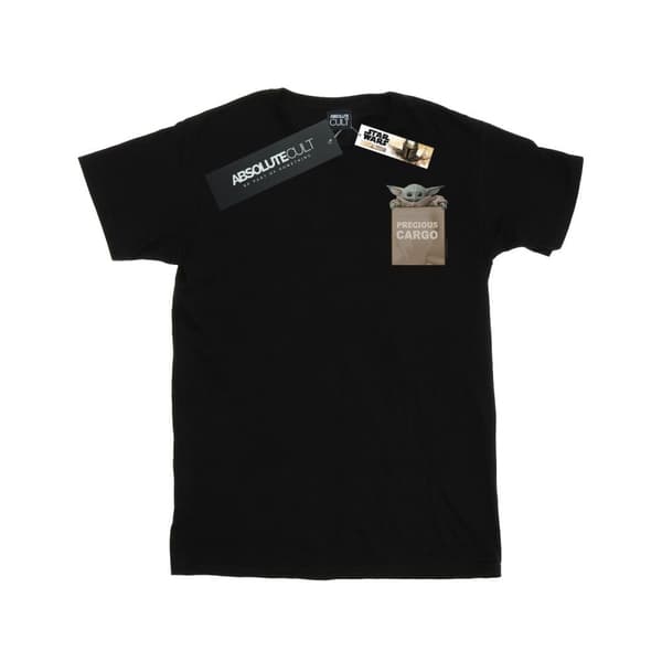 Star Wars Mandalorian Precious Cargo Faux Pocket T-shirt i bomull för flickor