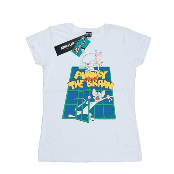 Animaniacs Womens/Ladies Pinky And The Brain Laboratory Cotton T-Shirt