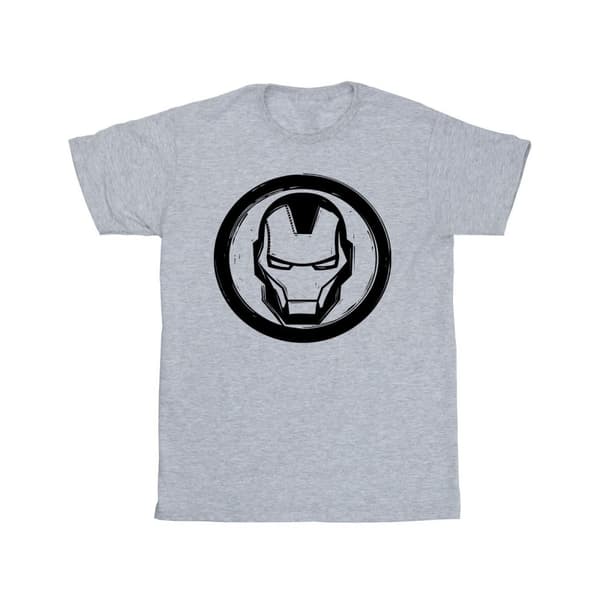 Marvel Girls Iron Man Chest Logo Cotton T-Shirt