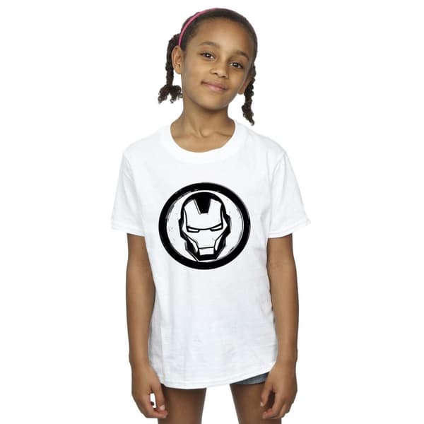 Marvel Girls Iron Man Chest Logo Cotton T-Shirt