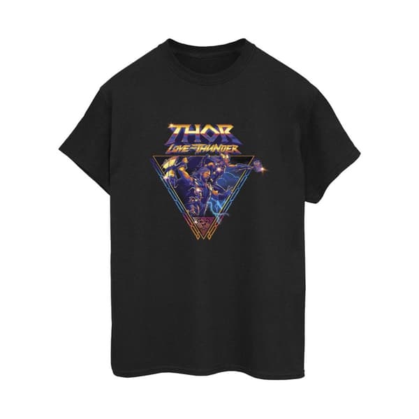 Marvel Womens/Ladies Thor Love And Thunder Logo Triangle Cotton Boyfriend T-Shirt