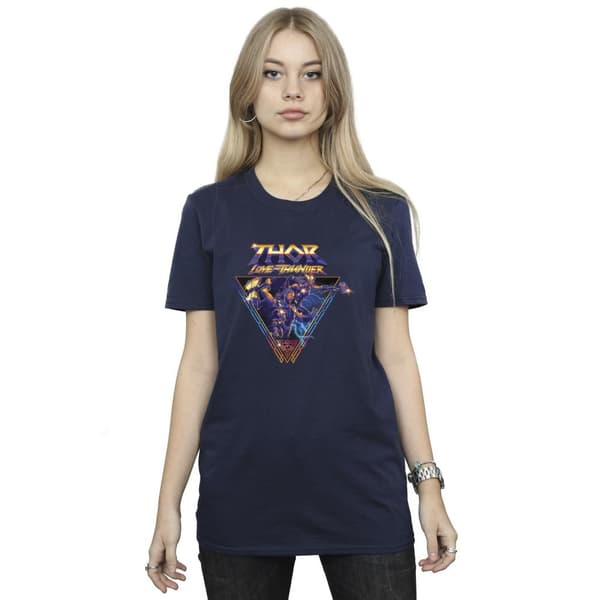 Marvel Womens/Ladies Thor Love And Thunder Logo Triangle Cotton Boyfriend T-Shirt