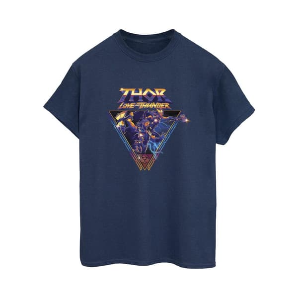 Marvel Womens/Ladies Thor Love And Thunder Logo Triangle Cotton Boyfriend T-Shirt