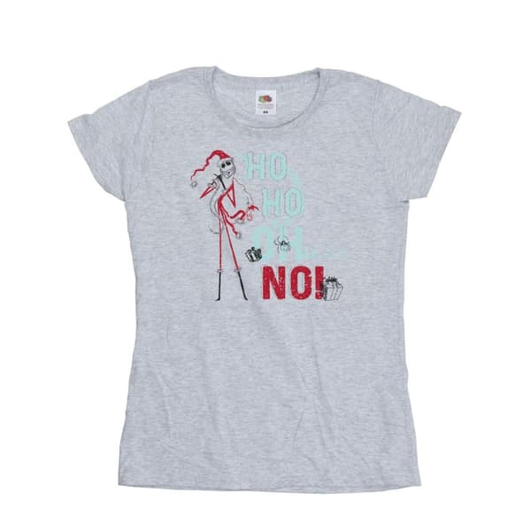 Disney Dam/Tjej The Nightmare Before Christmas Ho Ho No T-shirt i bomull Sports Grey S