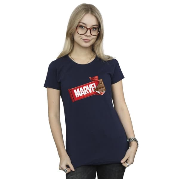 Marvel Universe Womens/Ladies Marvel Chocolate Cotton T-Shirt