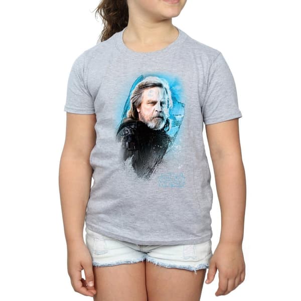 Star Wars Girls The Last Jedi Luke Skywalker Brushed Cotton T-Shirt