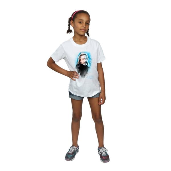 Star Wars Girls The Last Jedi Luke Skywalker T-shirt i borstad bomull