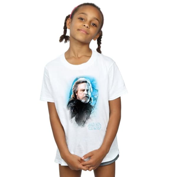 Star Wars Girls The Last Jedi Luke Skywalker T-shirt i borstad bomull