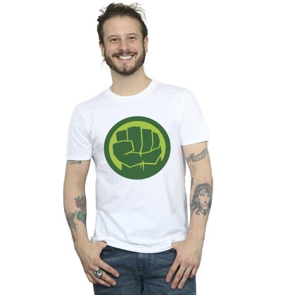 Marvel Mens Hulk Chest Logo T-Shirt