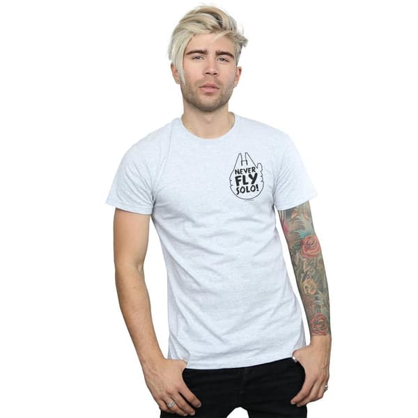 Star Wars Mens Never Fly Solo T-Shirt