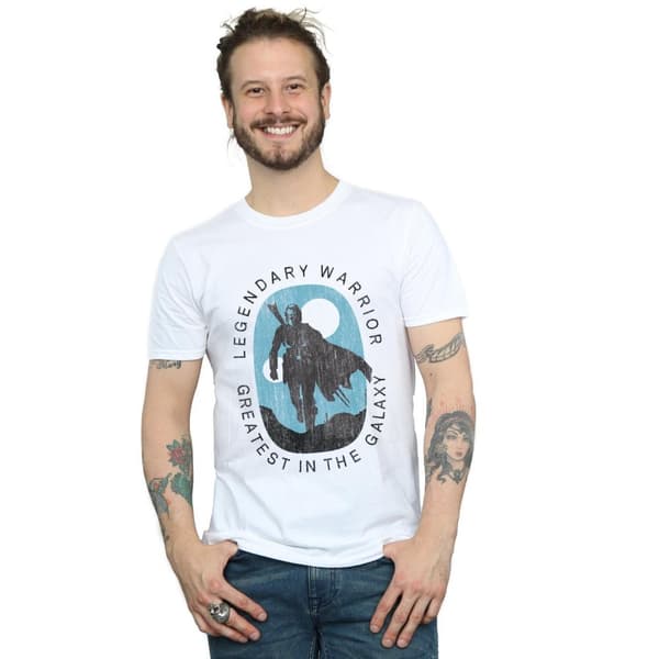 Star Wars Mens The Mandalorian Legendary Warrior Greatest In The Galaxy T-shirt
