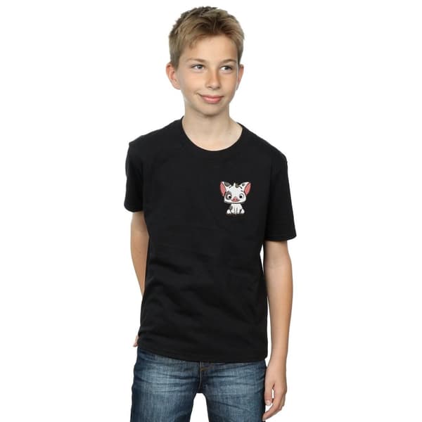 Disney Boys Moana Pua The Pig Breast Print T-Shirt