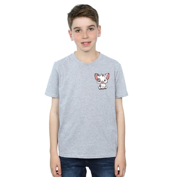 Disney Boys Moana Pua The Pig Breast Print T-Shirt