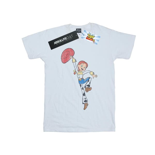 Disney Dam/Tjej Toy Story 4 Jessie Jump Pose Boyfriend T-shirt i bomull