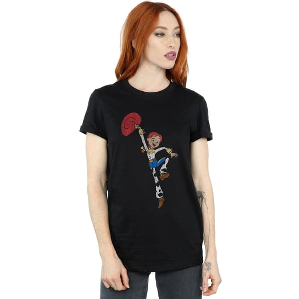Disney Dam/Tjej Toy Story 4 Jessie Jump Pose Boyfriend T-shirt i bomull