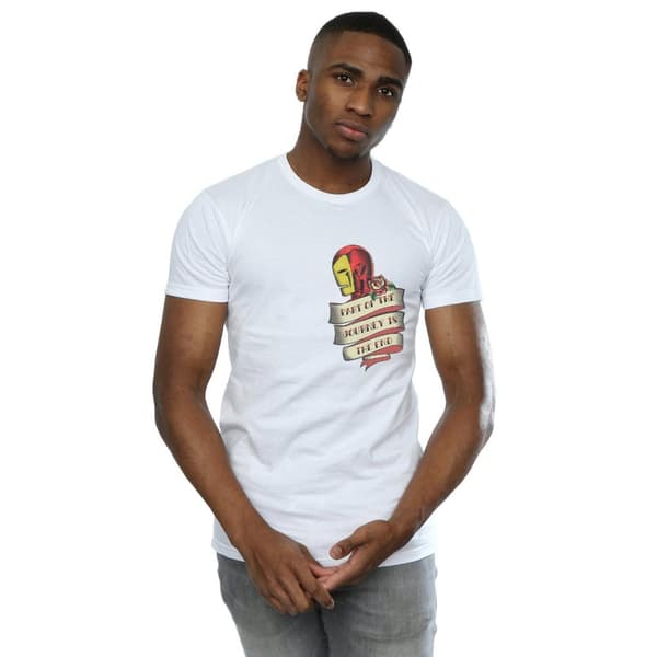 Marvel T-shirt med brösttryck - Iron Man Tattoo Journey