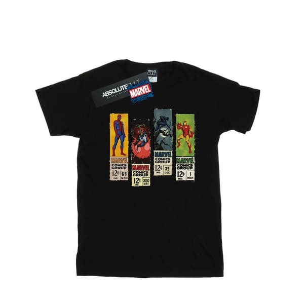 Marvel T-shirt i bomull med seriestrippar för flickor