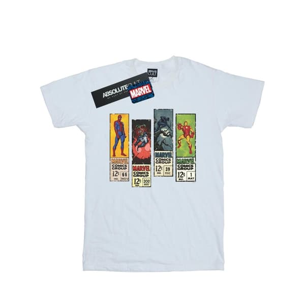 Marvel T-shirt i bomull med seriestrippar för flickor