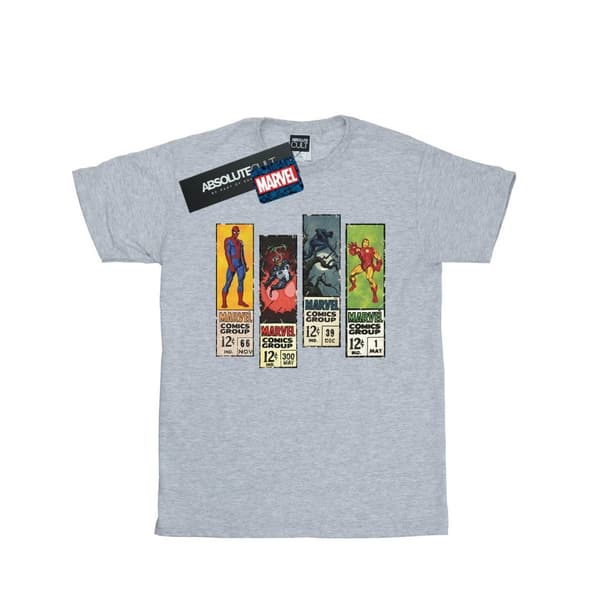 Marvel T-shirt i bomull med seriestrippar för flickor