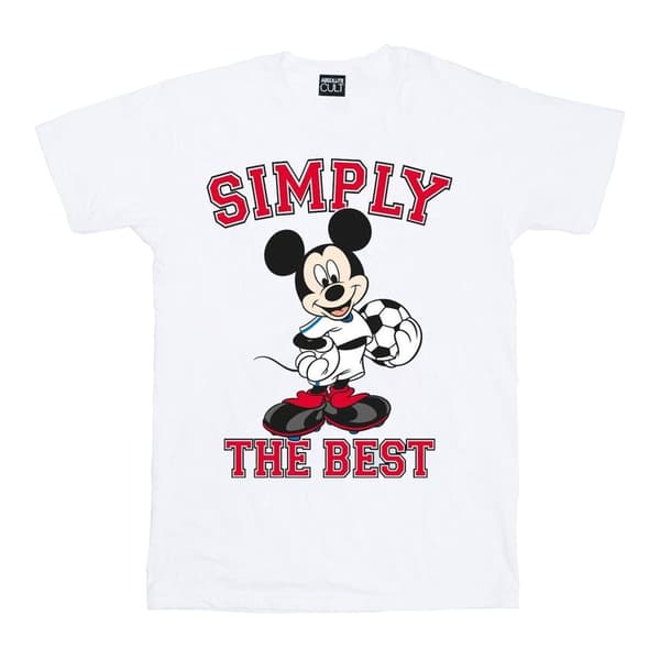 Disney Womens/Ladies Mickey Mouse Simply The Best Cotton Boyfriend T-Shirt
