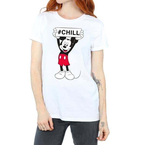 Disney Dam/Tjej Musse Pigg Chill Bomull Boyfriend T-shirt