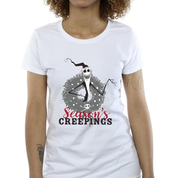 Disney Dam/Tjej - The Nightmare Before Christmas - Seasons Creepings - Krans T-shirt i bomull
