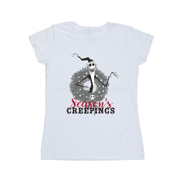 Disney Dam/Tjej - The Nightmare Before Christmas - Seasons Creepings - Krans T-shirt i bomull