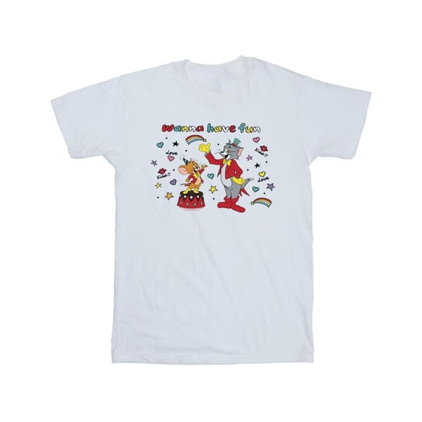 Tom And Jerry Girls Wanna Have Fun Cotton T-Shirt