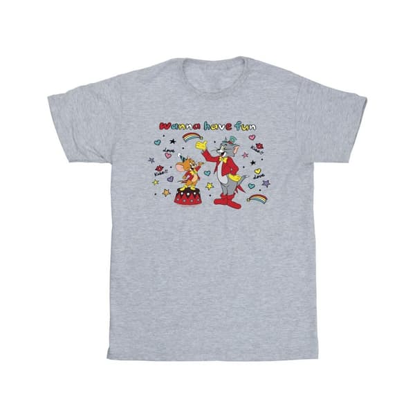 Tom And Jerry Girls Wanna Have Fun Cotton T-Shirt