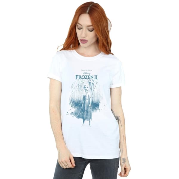 Disney Dam/Tjej Frozen 2 Elsa Find The Way Boyfriend T-shirt i bomull