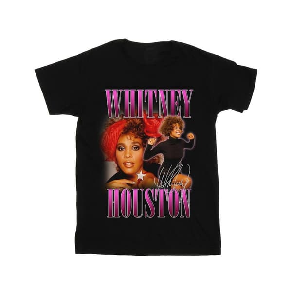 Whitney Houston Womens/Ladies Signature Homage Cotton Boyfriend T-Shirt