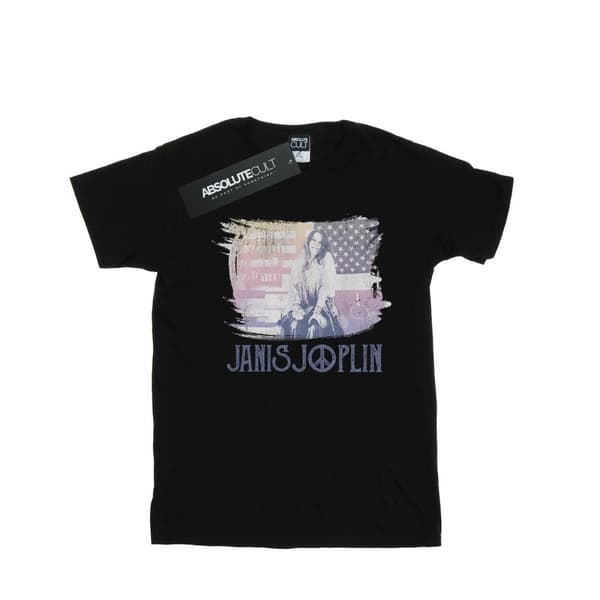 Janis Joplin Girls Stove Flag Cotton T-Shirt