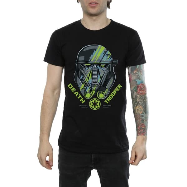 Star Wars Mens Rogue One Death Trooper hjälm t-shirt