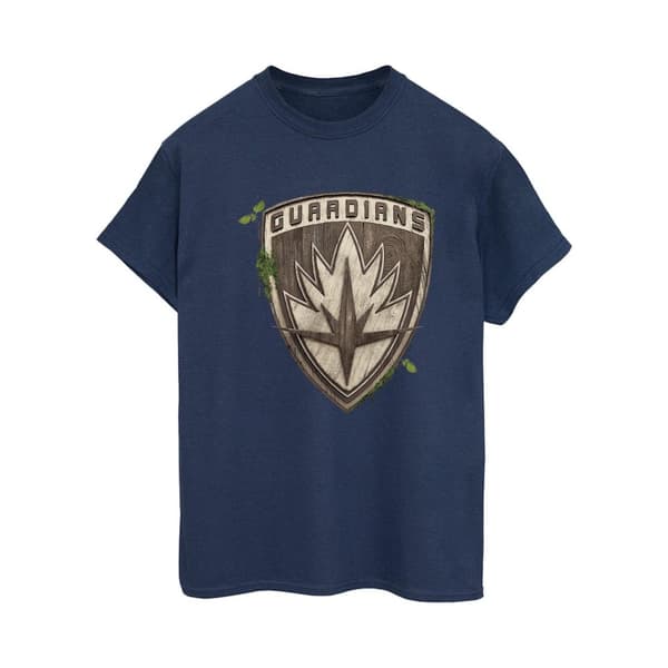 Marvel Dam/Tjej I Am Groot Guardian Emblem Bomull Boyfriend T-shirt
