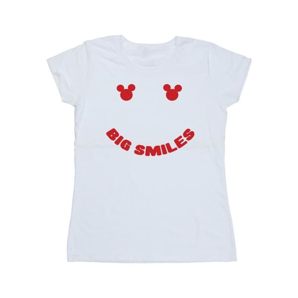 Disney Womens/Ladies Mickey Mouse Big Smile Cotton T-Shirt