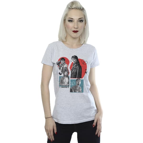 Netflix Dam/kvinnor Sex Education Heart Break For All - T-shirt i bomull