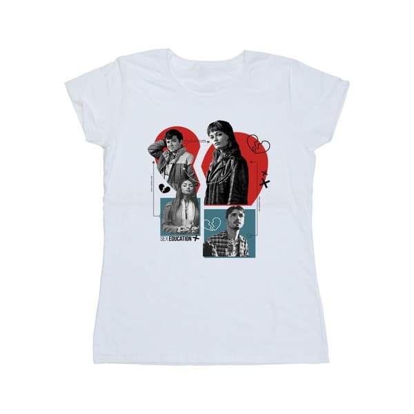 Netflix Dam/kvinnor Sex Education Heart Break For All - T-shirt i bomull