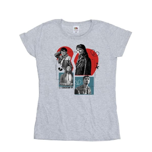 Netflix Dam/kvinnor Sex Education Heart Break For All - T-shirt i bomull