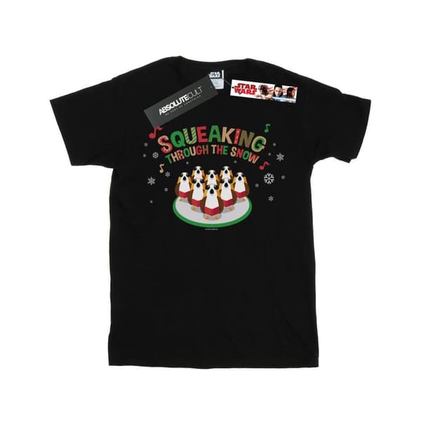 Star Wars Boys The Last Jedi Porgs Squeaking Through The Snow T-Shirt