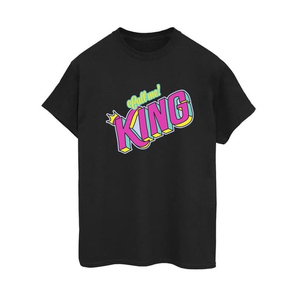 Disney Womens/Ladies The Lion King Classic King Cotton Boyfriend T-Shirt Black S