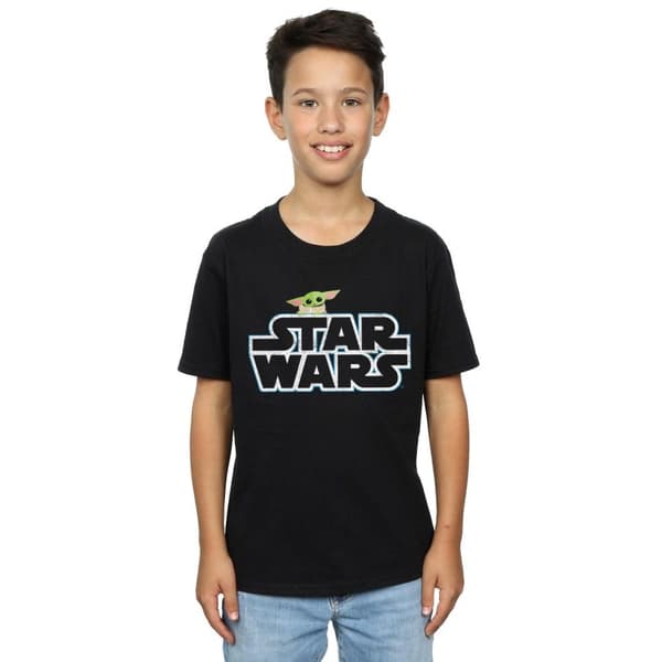Star Wars Pojkar - The Mandalorian - The Child T-shirt med logotyp
