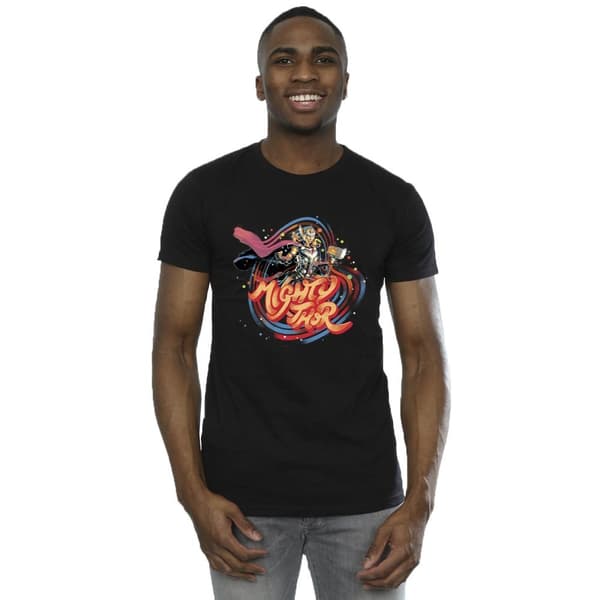 Marvel Mens Thor Love And Thunder Mighty Thor Swirl T-Shirt