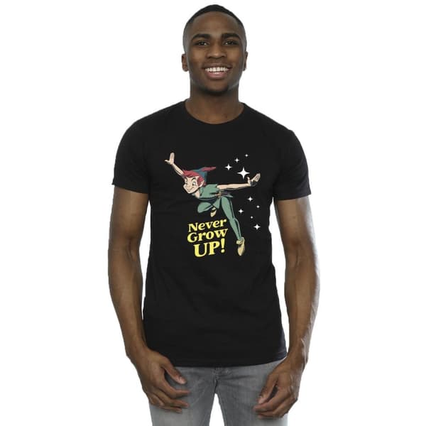 Disney Mens Peter Pan Never Grow Up T-Shirt