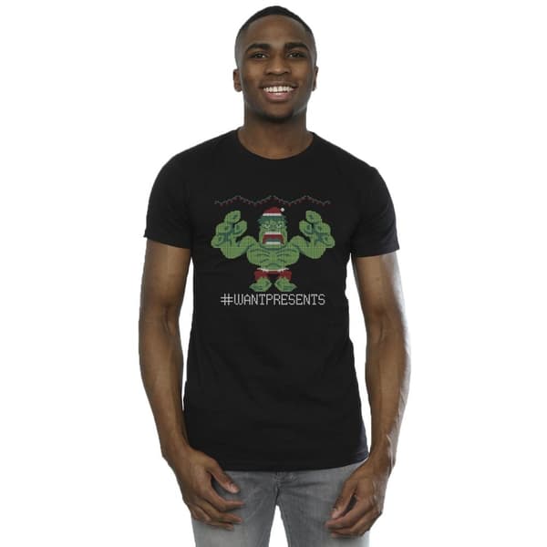 Marvel Avengers Hulk T-shirt med korsstygn för herrar